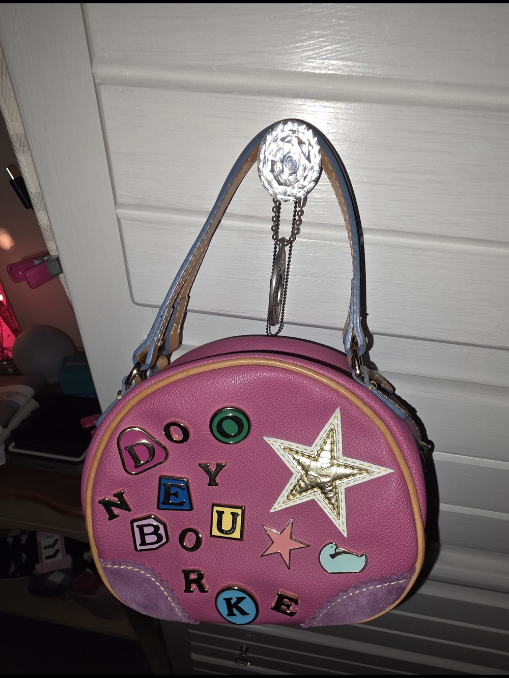 Dooney & Bourke Pink Round Clutch Bag
